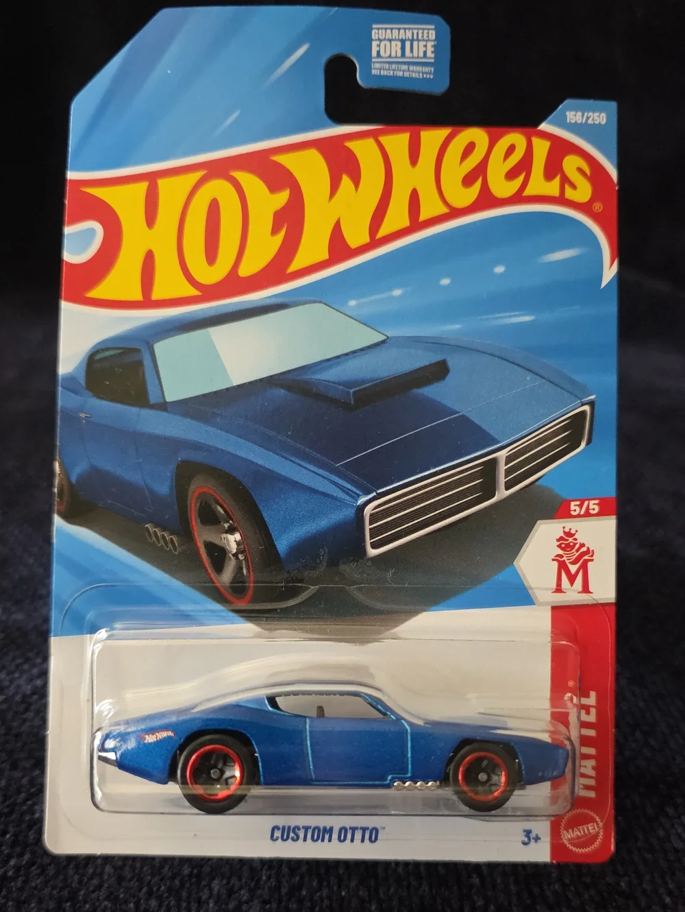 Mattel Hot Wheels Custom Otto - Metallic Blue with Red Accents